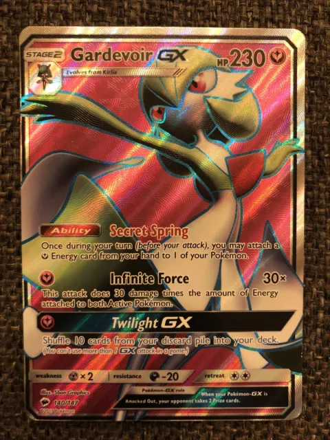 Pokémon Gardevoir GX 140/147 Full Art Holo Rare Burning Shadows NM/M