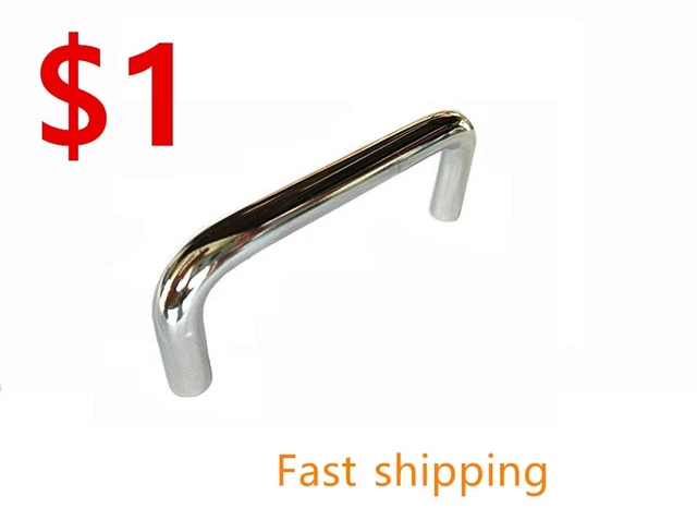 Cabinet Pull Door Handle Steel Kitchen Hardware Drawer Knob Chrome Cabinet Knobs