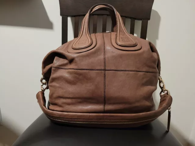 Givenchy Hazelnut Nightingale Medium Leather Handbag w/ Dust Bag