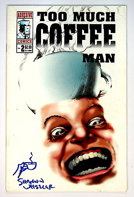 Too Much Coffee Man # Signed Cory Walker Adhesive Comics