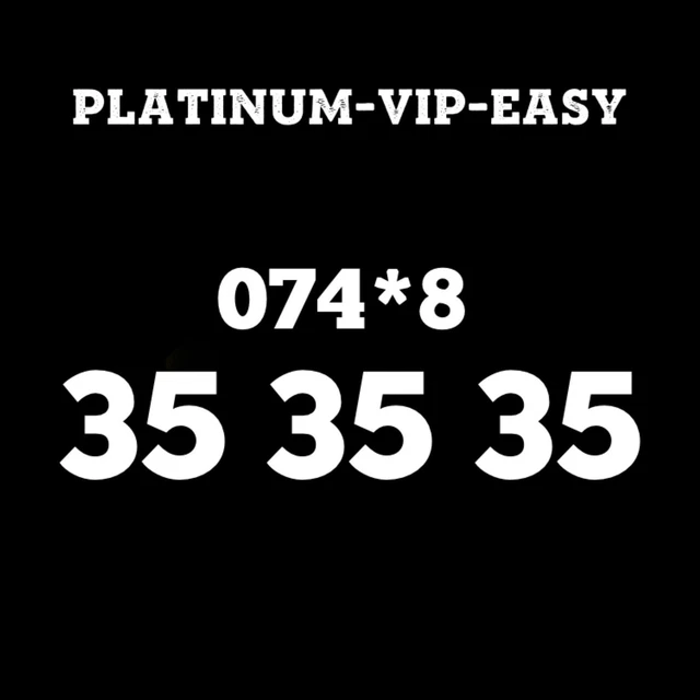 ⭐ Gold Easy Vip Memorable Mobile Phone Number Diamond Platinum Sim Card 35 35 35