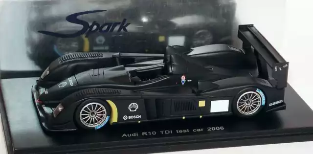 SPARK 1/43 S0679 AUDI R10 TDI TEST CAR 2006 Black/Noir/Zwart/schwarz Rare! NLA! 4