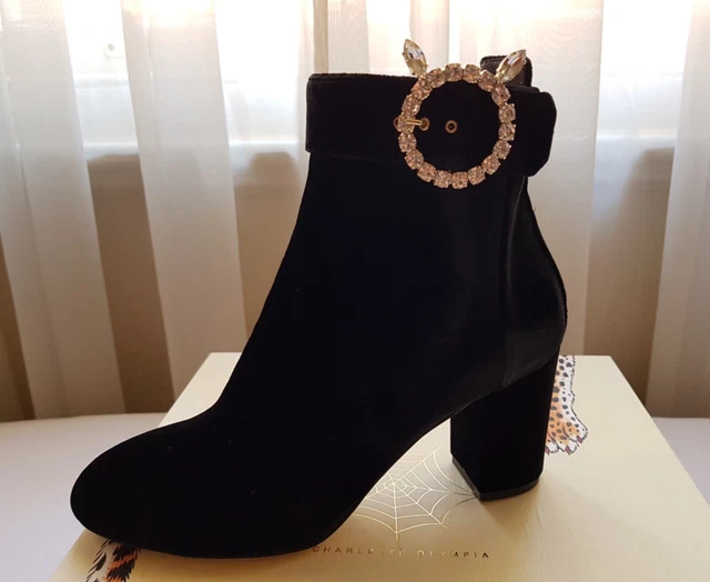 NEW CHARLOTTE OLYMPIA Boots Bejewelled Alba Ankle Boots 350.00 PicClick UK
