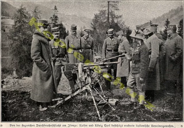 Kaiser Karl I. Hötzendorf Georgi Zdenko von Lobkowicz 12. Isonzo MG Beute 1917