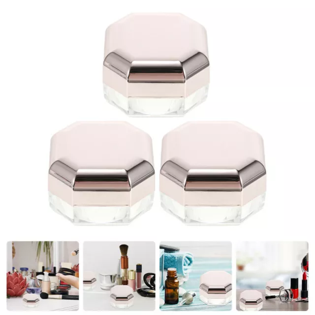 3x leere Powder Cases, Octagon Container für Make-up-Pulver