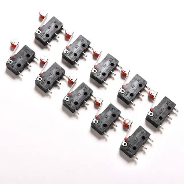 10X Mini Micro Switch Roller Lever Limit Switch Normal Open/Close 5A 20x10.Q1