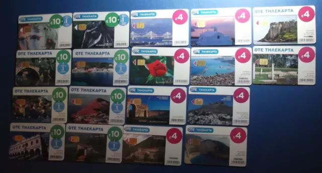 Greece Lot Of 18 Different Phonecards From 2012 With Theme: Painting, Landscapes