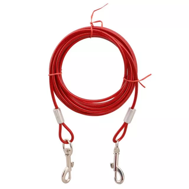 3/5/10M Steel Wire Pet Leashes Outdoor Lead Belt Dog Double Leash Anti-Bite