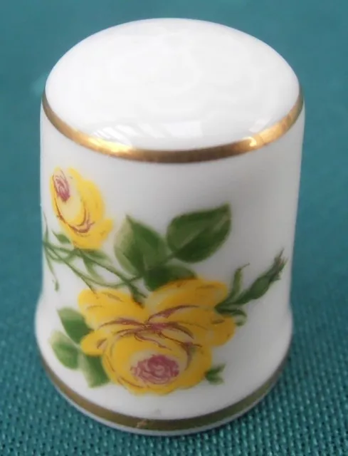 AK Kaiser W Germany Fingerhut Nr. 88 Porzellan NEU gelbe Rose Thimble Fingerhüte