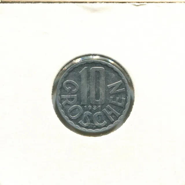 10 GROSCHEN 1981 AUSTRIA Coin #BA064C 2