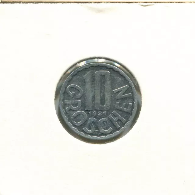 10 GROSCHEN 1981 AUSTRIA Coin #BA064C 2