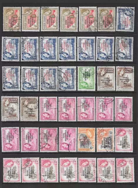 GHANA  LOVELY STOCK LOT MINT NEVER HINGED/USED 1957 to 1963 ISSUES