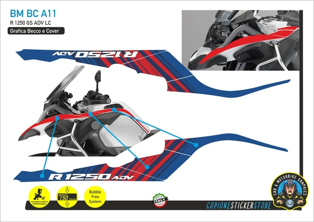 2 ADHÉSIFS CÔTÉ Réservoir Moto BMW R 1200 1250 GS Adventure World Map