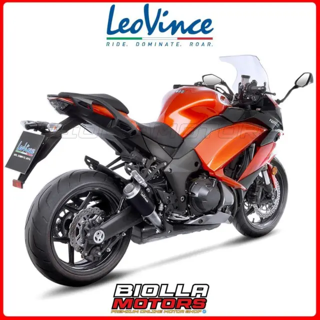 15209B Scarichi Leovince Kawasaki Z 1000 Sx 2014 - Lv-10 Black Edition Stainless