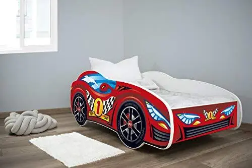 Topbeds  lit d'enfant, lit d'adolescent avec matelas, lit de bébé Racing Car 2