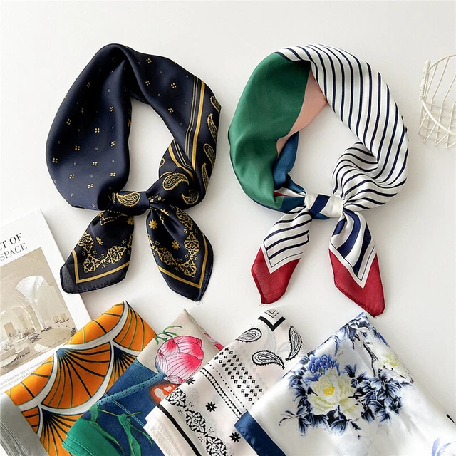 Sciarpa Foulard Autunno 2025 Galatea – Raso Effetto Seta 90x90cm – Multicolore Anni 80