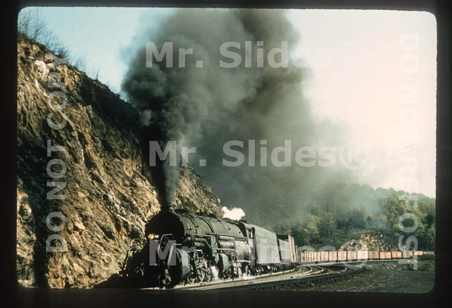 Duplicate Slide N&W Norfolk & Western 2-6-6-2 2143 Action
