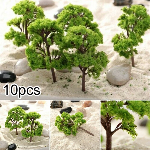 10 pièces modèles miniatures en plastique pour la décoration de train chemin