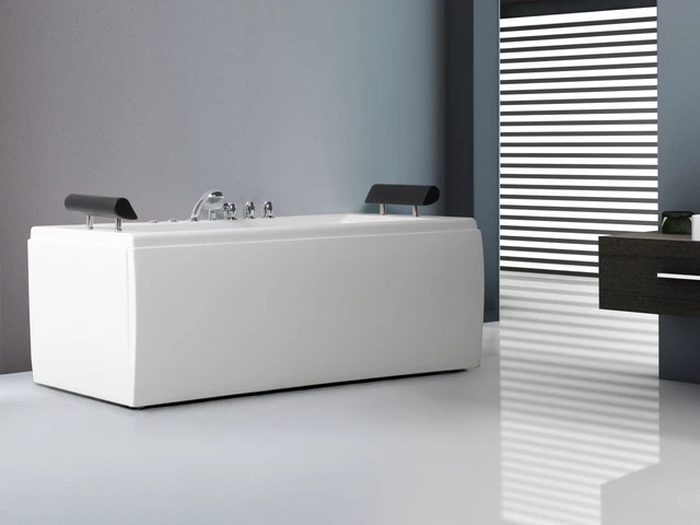 WhirlWell Baignoire thermostatique Alcove Whirlpool avec drain droit