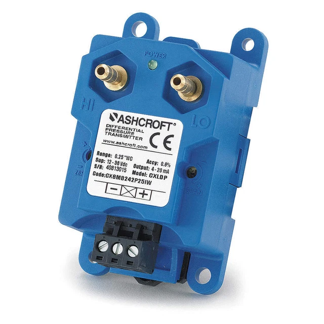 ASHCROFT CX8MB2422IWL Differential Transmitter,-2 to 2 in wc