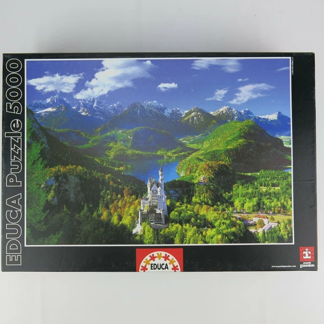Educa 5000 Puzzle Vintage 2005 Rare Neuschwanstein Castle and Surroundings Mint