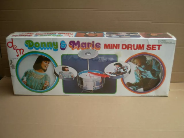 1977 Osbro Drum Set Musical Instrument Vintage Collector Donny & Marie Kids Toy