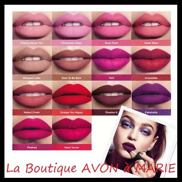 ENCRE / LAQUE à levres MATTE longue tenue Sans Transfert LIP LACQUER MARK AVON