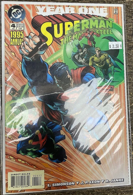 Superman Man of Steel annual 4 Year One prestige format NM 1995 JP Leon! Walt!