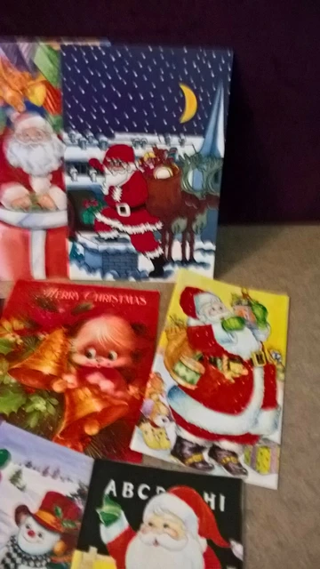 10x  Vintage Christmas Cards with traditional greetings;- Childrens collection 6