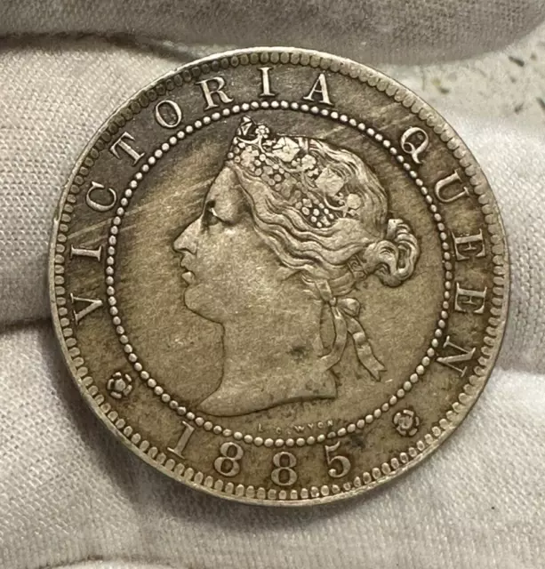 1885 Jamaica Penny Km-17 - Free Shipping! B2564