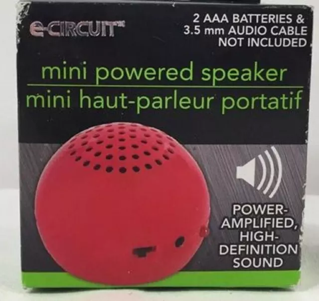 W2o watt E-Circuit Mini Power Speaker (1) Red Power 639277413550