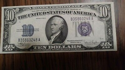 Fr-1704 1934 A $10 Silver Certificate Perfect Uncirculated Big Blue Seal