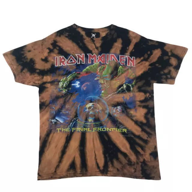 Iron Maiden Final Frontier USA Tour 2010 Heavy Cotton Tie Dye Tee Vintage M