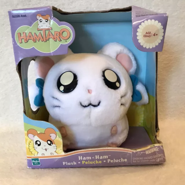 Hamtaro Bijou Ham-Ham 6.5” Plush Hamster Hasbro Vtg 2002 NIB *DAMAGED BOX*