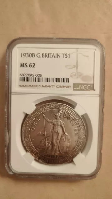 Great Britain. 1930-B Trade Dollar. NGC MS62