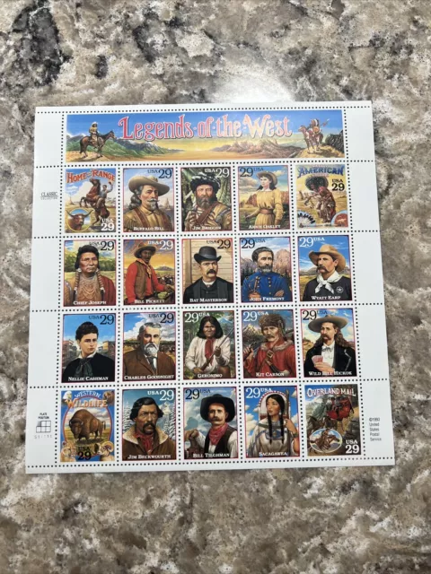 Us Stamp Sheet  2869 Legends Of The West .29 Cent