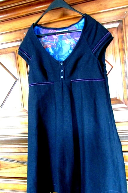 AVENTURES DES TOILES. Tres Belle Robe Marine Taille 38 EUR 19 00