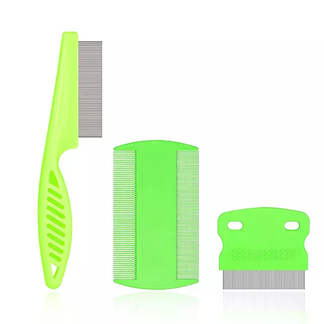 3 Packs Flea Comb for Dogs Tick Comb Flea Comb for Cats Lice Comb Dandruff Comb