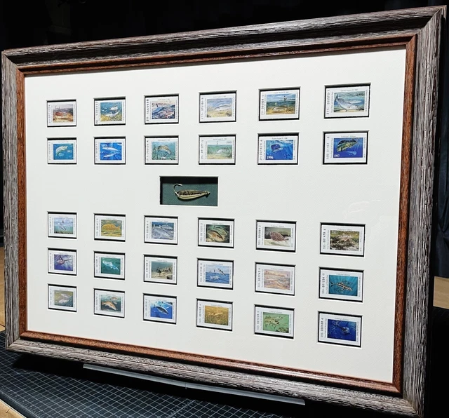 Texas Saltwater Stamps TPWD Complete Set 1986 to 2015 Mint Brand New Frame