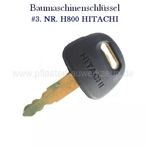 Baumaschinenschlüssel für HITACHI Schlüssel H800 Zündschlüssel BAGGER Radlader