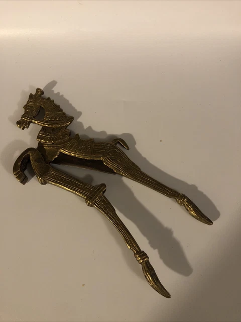 Vintage Brass Horse Nut Cracker