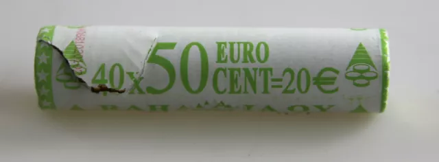 KMS Kursmünzensatz Rolle 50 Cent Finnland 2001 ungeöffnete Sichtrolle