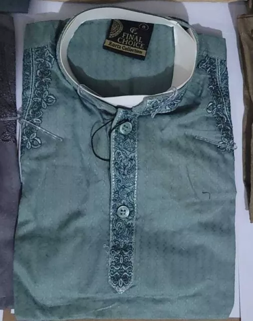 Bambini pakistani indiani asiatici Shalwar Kameez Kurta taglia 0 ricamati