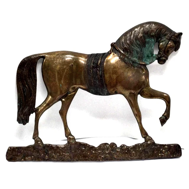 Solid Brass Horse from Antique 19th Century English Door Stop