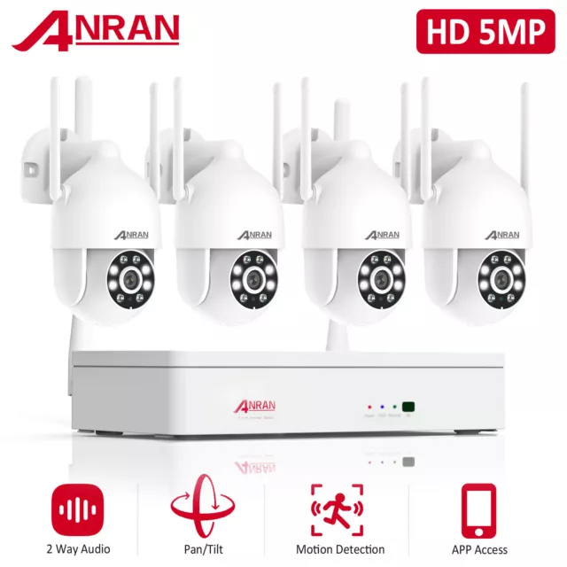 ANRAN 1920P Wireless Security Camera System Outdoor WiFi Home CCTV HD PTZ IP Cam