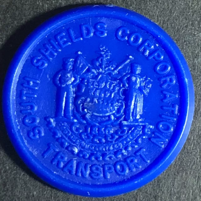 South Shields Corporation Transport 1/2d. Blue Transit Token 22mm VGC Scarce