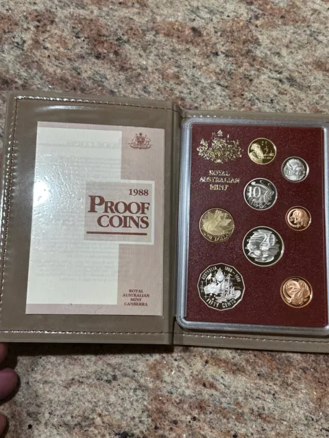 RAM 1988 Coin Set Proof Royal Australian Mint PROOF 8 Coin Set! Very Rare! Mint!