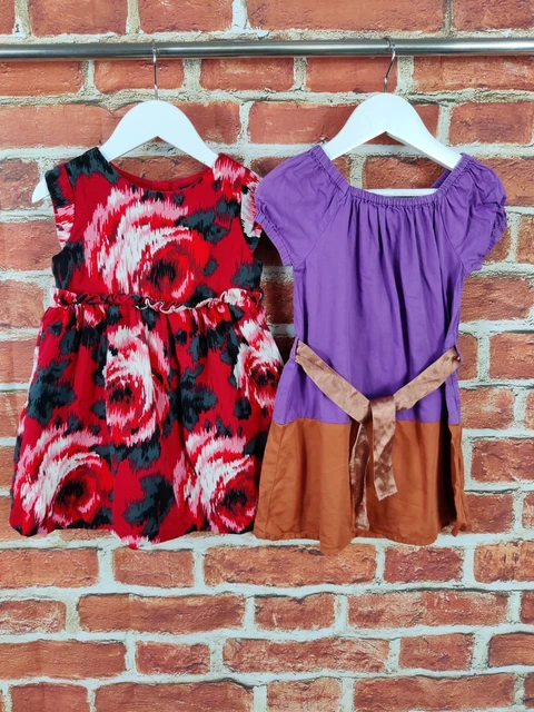 Girls Bundle Age 2-3 Years Gap Next Dress Set Casual Summer Party Red Kids 98Cm