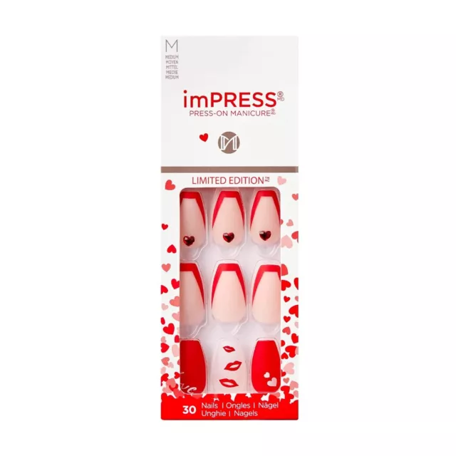 KISS imPRESS Press On Manicure Nails Medium Length  YOU CHOOSE