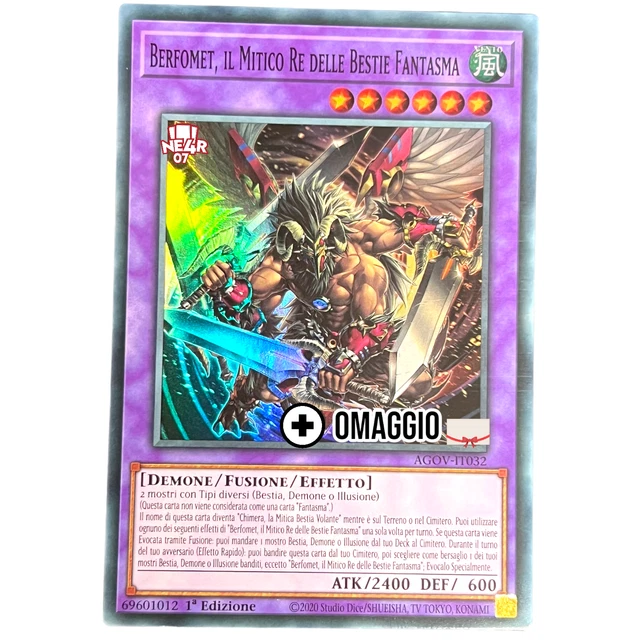 YU GI OH ITA 1ed super agov-it032 Berfomet il Mitico Re delle Bestie ...
